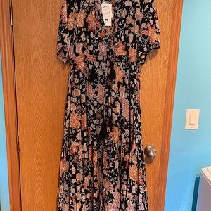 Revel Women’s Floral A-Line Midi Dress. Size XL